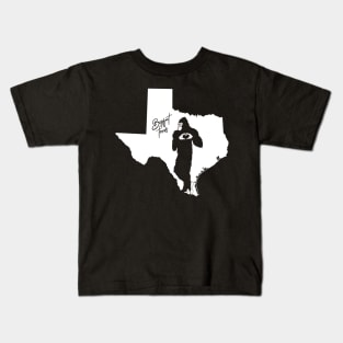 Bigfoot Texas State Map Kids T-Shirt